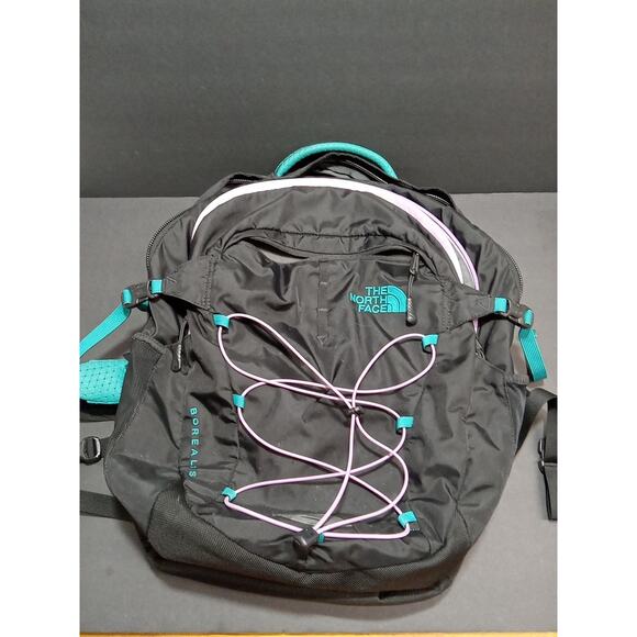 The North Face Borealis Backpack Hiking, Camping, School, Work Black Teal Purple - Picture 14 of 14